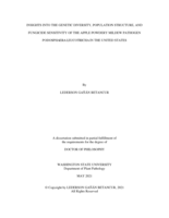 INSIGHTS INTO THE GENETIC DIVERSITY, POPULATION STRUCTURE, AND FUNGICIDE SENSITIVITY OF THE APPLE POWDERY MILDEW PATHOGEN PODOSPHAERA LEUCOTRICHA IN THE UNITED STATES