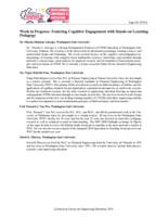Work in Progress: Fostering Cognitive Engagement with Hands-on Learning Pedagogy