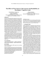 The Effect of Poor Source Code Lexicon and Readability on Developers' Cognitive Load
