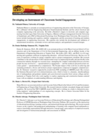 Developing an Instrument of Classroom Social Engagement