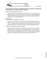 Comparing Misconceptions in Fluid Mechanics Using Interview Analysis Pre- and Post-Hands-on Learning Module Treatment