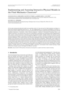 Implementing and Assessing Interactive Physical Models in the Fluid Mechanics Classroom*