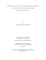 Examining Young Adult's Online Risky Behaviors: Associations with Content Exposure, Family Relationships, & Sexual Communication