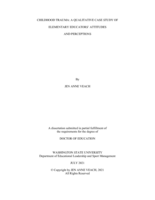 Childhood Trauma: A Qualitative Case Study of Elementary Educators' Attitudes and Perceptions