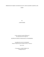 PREDICTION OF GREEN CONCRETE QUALITY USING MACHINE LEARNING AND COBOT