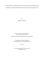 ADDITIVE MANUFACTURING WITH FUGITIVE MATERIALS FOR MICROFEATURED CERAMICS AND DESIGN OPTIMIZATION FOR HEAT EXCHANGE APPLICATIONS