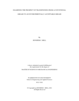 EXAMINING THE PROSPECT OF TRANSITIONING FROM A CONVETIONAL GREASE TO AN ENVIRONMENTALLY ACCEPTABLE GREASE