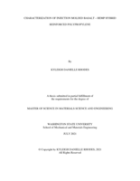 CHARACTERIZATION OF INJECTION MOLDED BASALT-HEMP HYBRID REINFORCED POLYPROPYLENE