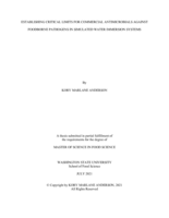ESTABLISHING CRITICAL LIMITS FOR COMMERCIAL ANTIMICROBIALS AGAINST FOODBORNE PATHOGENS IN SIMULATED WATER IMMERSION SYSTEMS