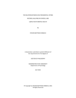 The relation between 2016 presidential voting records, bullying in schools, and LGBTQ youth mental health