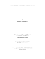 Cause and Effect of Marketing Order Terminations