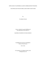 EFFICACIES OF SANITIZERS AGAINST LISTERIA MONOCYTOGENES  AND SPOILAGE FUNGI IN SIMULATED DUMP TANK WATER