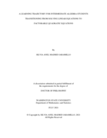 A learning trajectory for intermediate algebra students transitioning from solving linear equations to factorable quadratic equations