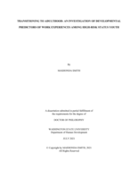Transitioning to adulthood: An investigation of developmental predictors of work experiences among high-risk status youth