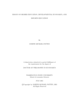 Essays on Higher Education, Developmental Economics, and Esports Education