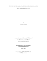 STUDY ON FLOWER BIOLOGY AND POLLINIZER PERFORMANCE OF APPLE IN WASHINGTON STATE