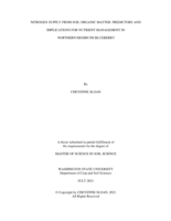 NITROGEN SUPPLY FROM SOIL ORGANIC MATTER:  PREDICTORS AND IMPLICATIONS FOR  NUTRIENT MANAGEMENT