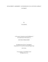 DEVELOPMENT, ASSESSMENT, AND MODELING OF AN ANTI-ICING ASPHALT PAVEMENT