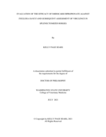 EVALUATION OF THE EFFICACY OF IMIDOCARB DIPROPIONATE AGAINST THEILERIA HANEYI AND SUBSEQUENT ASSESSMENT OF VIRULENCE IN SPLENECTOMIZED HORSES