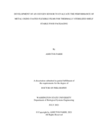 DEVELOPMENT OF AN OXYGEN SENSOR TO EVALUATE THE PERFORMANCE OF METAL OXIDE COATED FLEXIBLE FILMS FOR THERMALLY STERILIZED SHELF STABLE FOOD PACKAGING