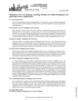 Miniature Low-Cost Desktop Learning Modules for Multi-Disciplinary Engineering Process Applications