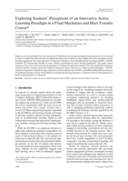 Exploring students’ perceptions of an innovative active learning paradigm in a fluid mechanics and heat transfer course