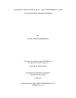 ALLEGIANCE ASSOCIATION OR BIAS? A QUASI-EXPERIMENTAL TEST OF THE ALLEGIANCE BIAS HYPOTHESIS