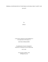 Thermal pasteurization of vegetables and organ meat: safety and quality