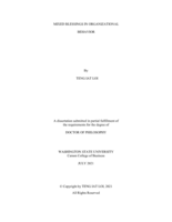 Mixed Blessings In Organizational Behavior