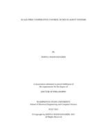 SCALE-FREE COOPERATIVE CONTROL OF MULTI-AGENT SYSTEMS