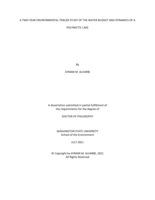 A TWO-YEAR ENVIRONMENTAL-TRACER STUDY OF THE WATER BUDGET AND DYNAMICS OF A POLYMICTIC LAKE