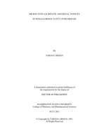 MICROCYSTIN-LR HEPATIC AND RENAL TOXICITY  IN NONALCOHOLIC FATTY LIVER DISEASE
