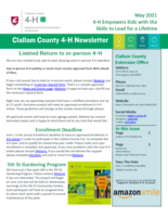 Clallam County 4-H Newsletter, May 2021