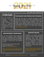 CAHNRS Business Center Newsletter, January 2021