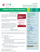 Clallam County 4-H Newsletter, July 2021