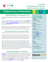 Clallam County 4-H Newsletter, June 2021