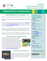 Clallam County 4-H Newsletter, April 2021