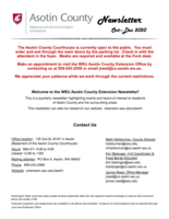 WSU Asotin County Extension Newsletter, October-December 2020