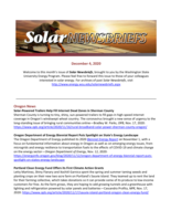 Solar Newsbriefs, December 4, 2020