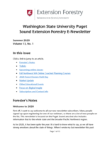 WSU North Puget Sound Extension Forestry E-Newsletter, Summer 2020