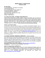 Mason County 4-H News Blast, February 8, 2021