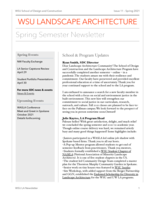 WSU Landscape Architecture, Spring 2021