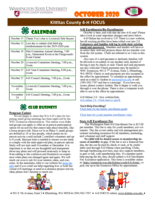 WSU Kittitas County Extension 4-H Focus, October 2020
