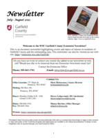 Garfield County Extension Newsletter, July-August 2021