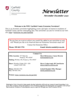 Garfield County Extension Newsletter, November-December 2020