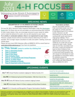 WSU Yakima County Extension 4-H Focus, July 2021