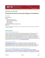 RCM News, April 2021