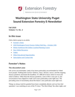 WSU North Puget Sound Extension Forestry E-Newsletter, Fall 2020