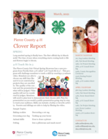 Pierce County 4-H Clover Report News and Announcements, March 2021