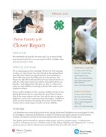 Pierce County 4-H Clover Report News and Announcements, February 2021
